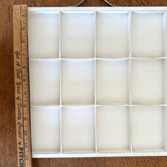 7Gypsies Antique Artist Printer's Tray, White - Picture 10 of 16